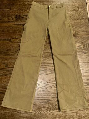 Women’s Madewell Beige High-Rise Pants. BNWT. Size 24. Mid-Flare Mid-Rise
